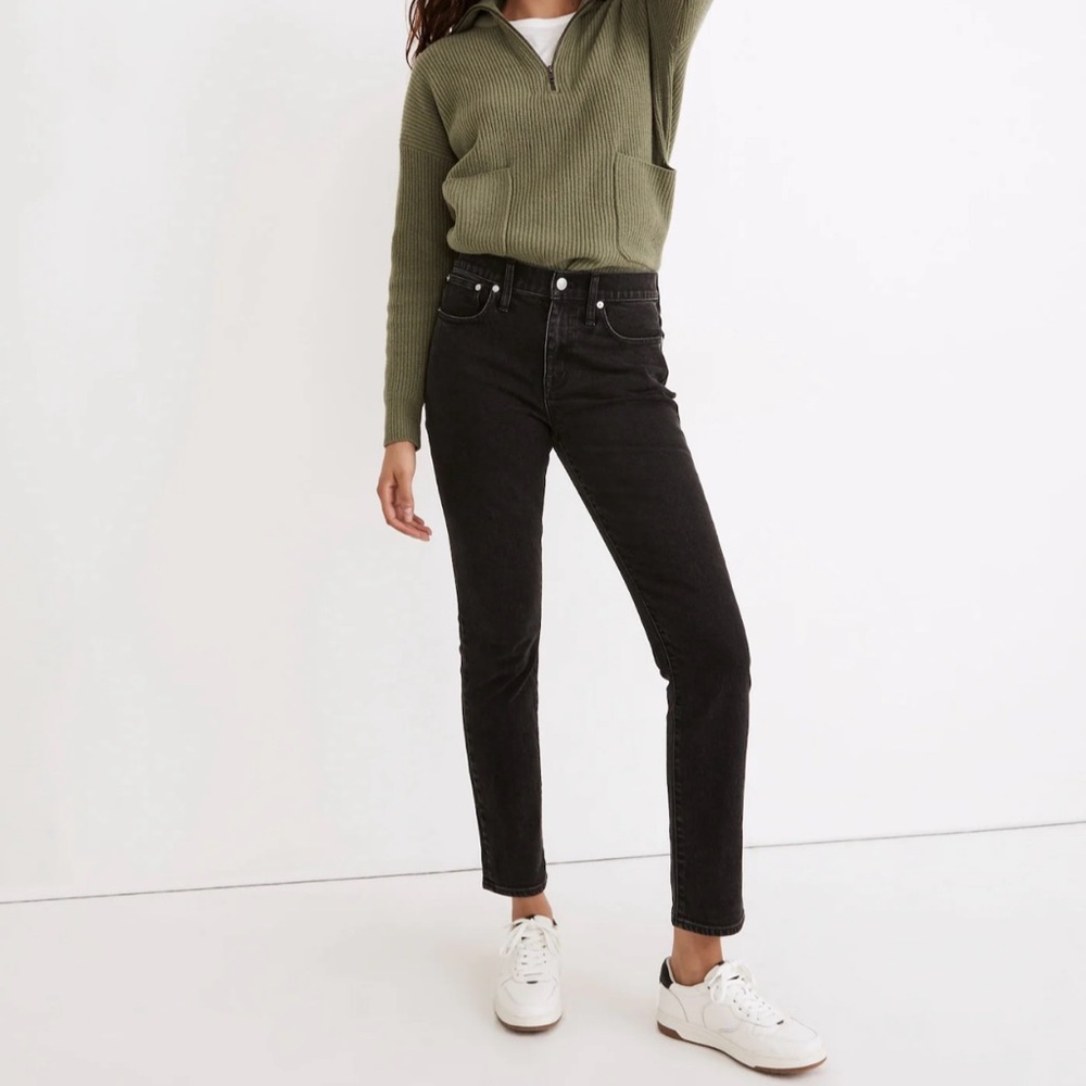 MADEWELL Tomboy Straight Jeans in Lunar Wash